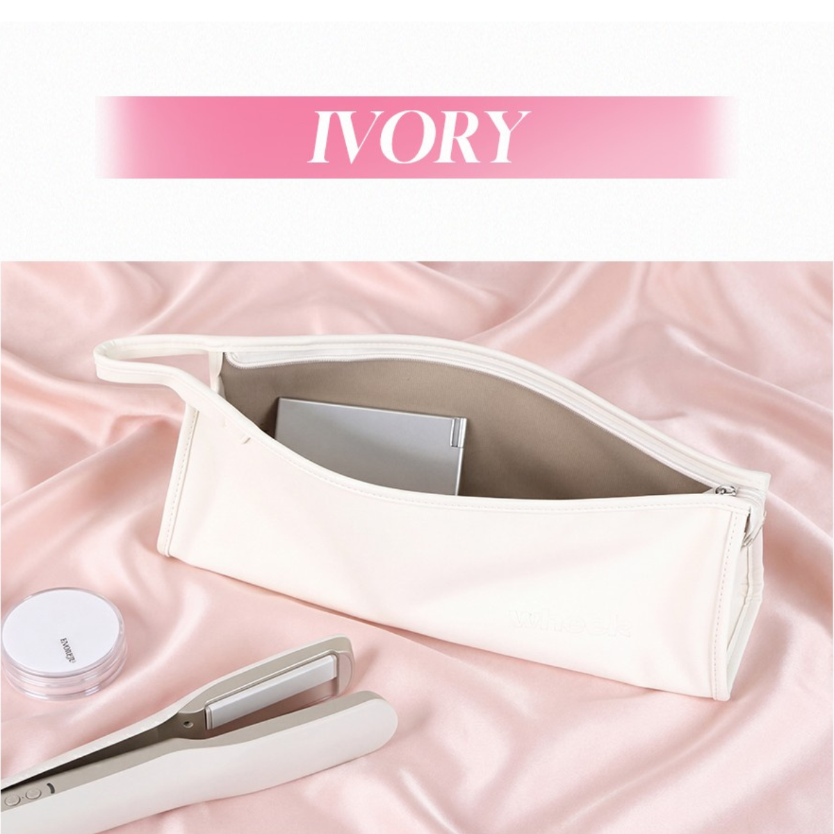 Wheek–WK31-NanoSilk奈米絲柔二合一負離子吹風直髮器-Ivory