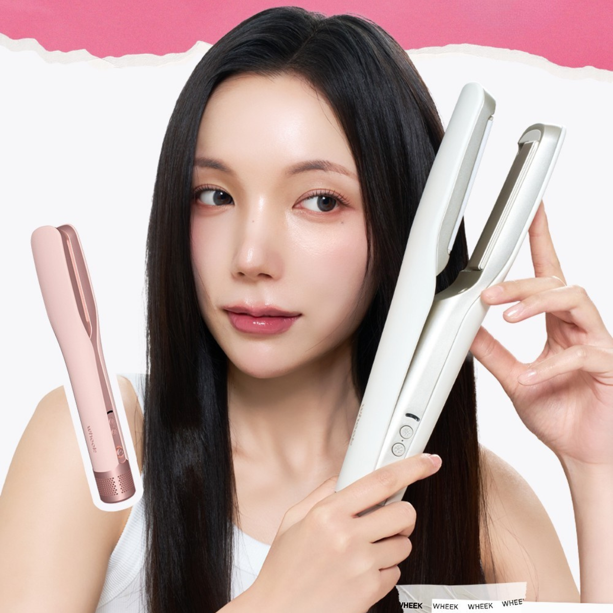 Wheek–WK31-NanoSilk奈米絲柔二合一負離子吹風直髮器-Ivory