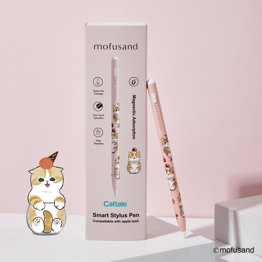 Cattale - mofusand 磁吸主動式觸控筆 (iPad 專用) - 甜品貓貓