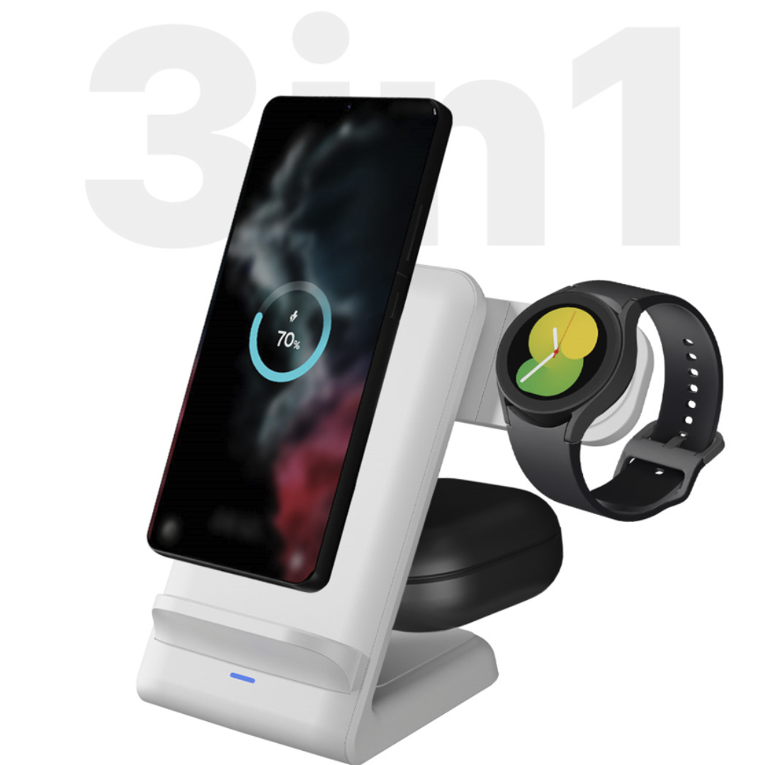 Coolean - SMODO-214 - 15W 3-in-1 Foldable Multi-Function Fast Wireless Charger
