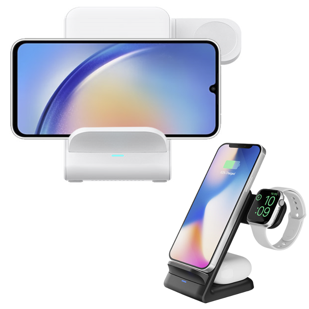 Coolean - SMODO-214 - 15W 3-in-1 Foldable Multi-Function Fast Wireless Charger