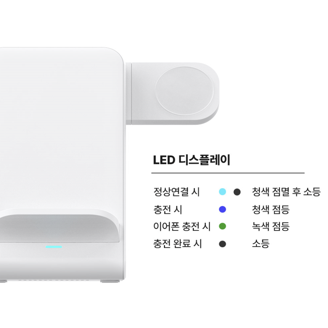 Coolean - SMODO-214 - 15W 3-in-1 Foldable Multi-Function Fast Wireless Charger